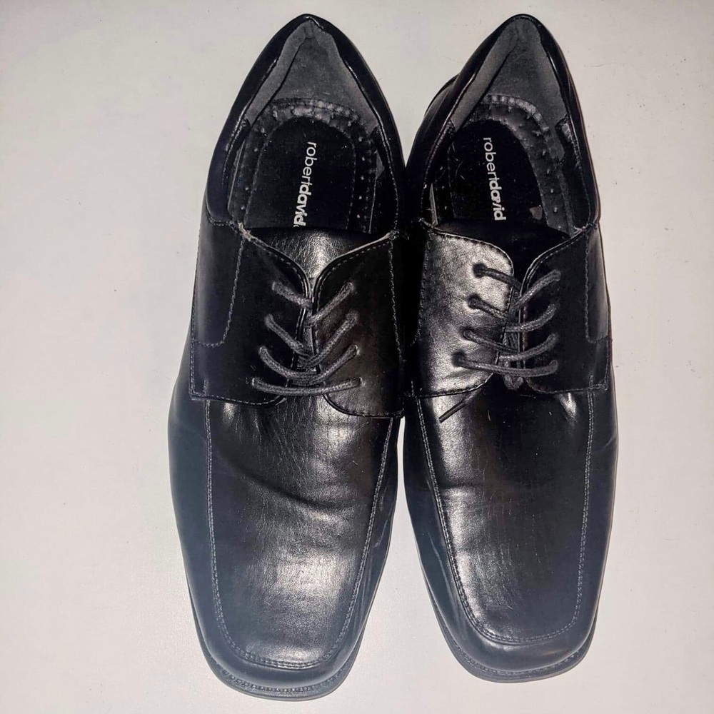 Mens Robert Davis Black Dress Shoes